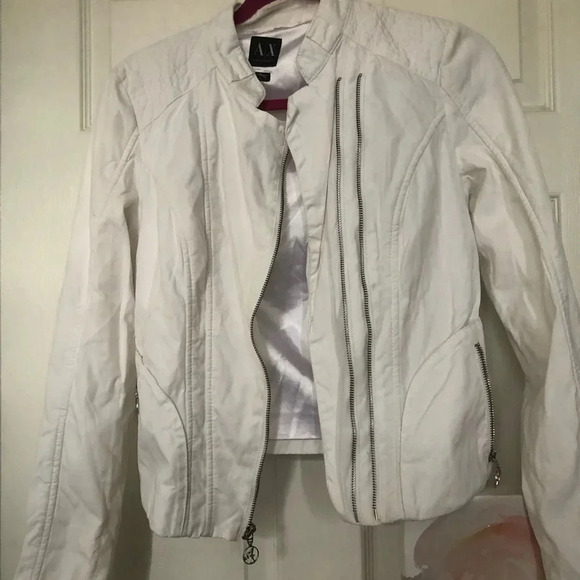! Armani Exchange white jacket sz M - Picture 8 of 10
